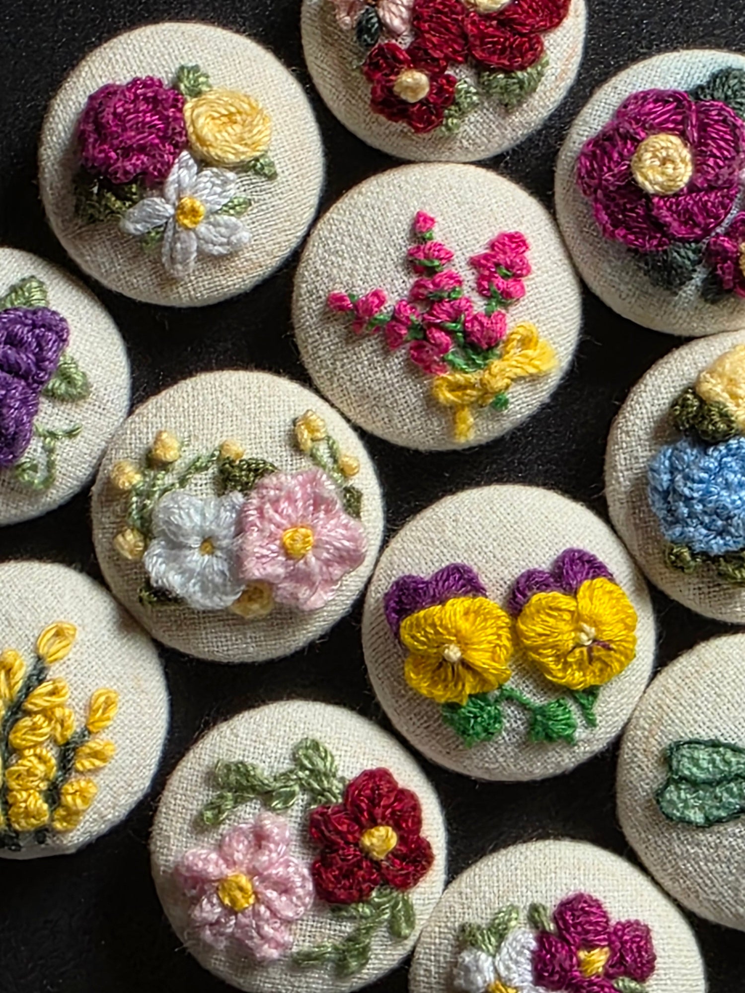 Hand-Embroidered Magnets
